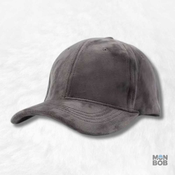 Casquette Velours Gris élégante et tendance