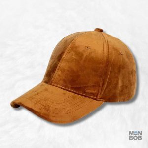 Casquette en velours marron élégante et tendance