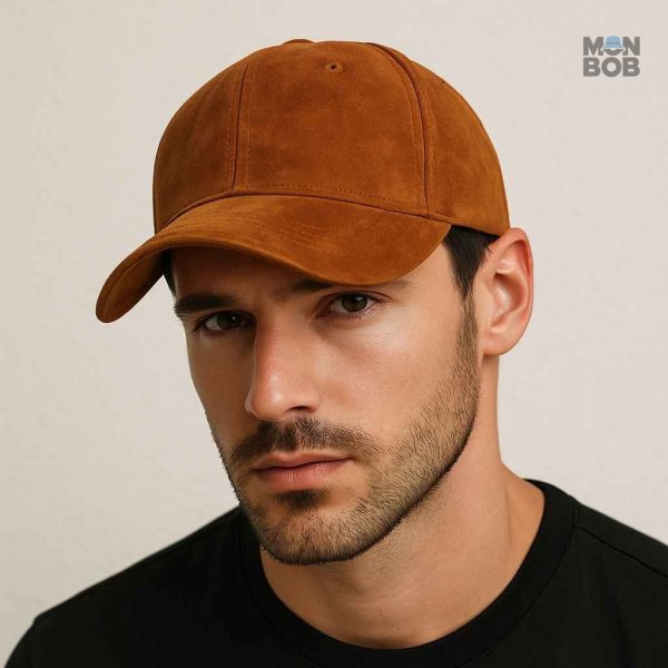 Casquette marron en velours, accessoire chic et confortable
