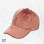 Casquette Velours Saumon élégante et tendance