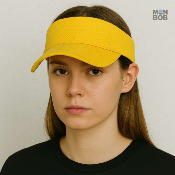 Casquette Visière en jaune éclatant, accessoire tendance