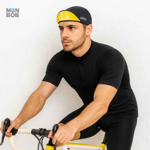 Casquette jaune pour vététistes, idéale pour le sport en extérieur