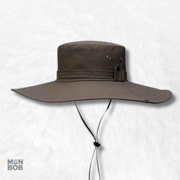 Chapeau anti-UV marron pour homme, protection solaire efficace
