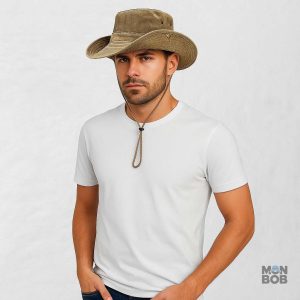 Chapeau beige pour aventuriers, protection contre le soleil
