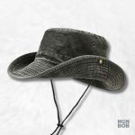 Chapeau aventurier gris pour explorer la nature