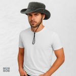 Chapeau gris pour aventurier, style pratique et élégant