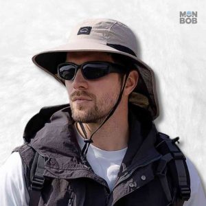 Bob beige avec protection nuque, accessoire tendance pour l'été