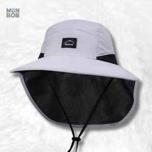 Chapeau Bob gris clair avec protège nuque