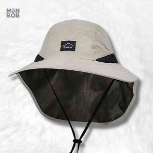 Chapeau Bob taupe avec protège nuque