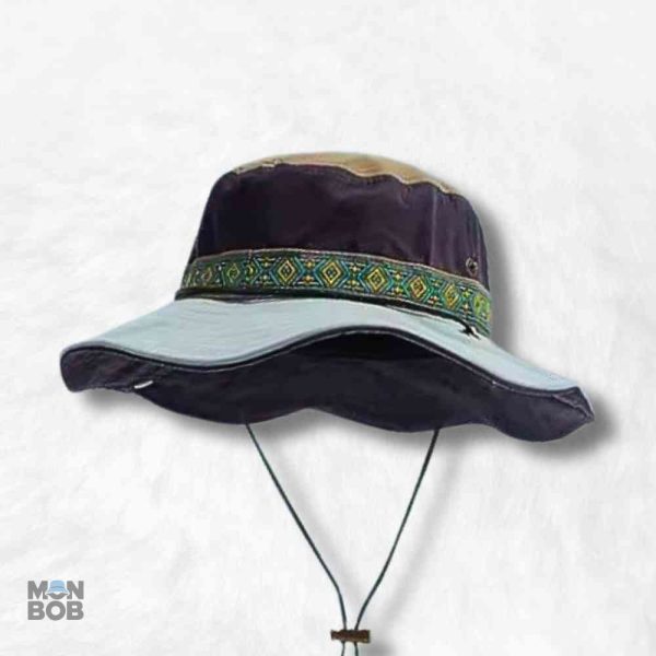 Chapeau Bob Randonnée ethnique bleu