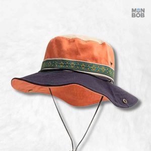 Chapeau Bob randonnée ethnique orange