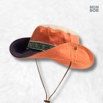 Bob randonnée orange avec motif ethnique