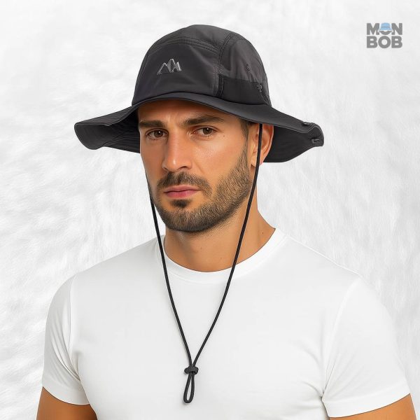 Chapeau gris de style Bob pour la randonnée