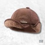 Chapeau bonnette marron, style décontracté pour l'hiver