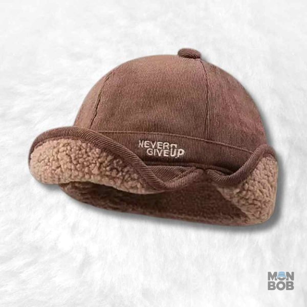 Chapeau bonnette marron, style décontracté pour l'hiver