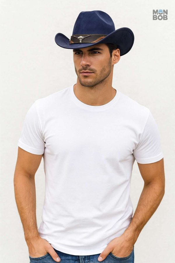 Chapeau cowboy marine classique pour un look authentique