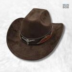 Chapeau Cowboy marron authentique en cuir
