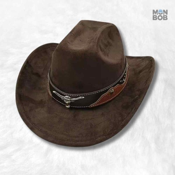 chapeau-cowboy-authentique-marron-1 Chapeau Cowboy marron authentique en cuir