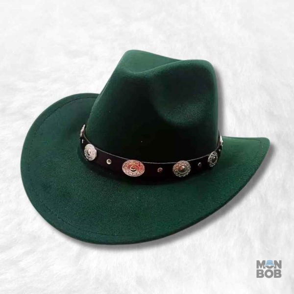 Chapeau Cowboy vert pour déguisement