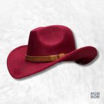 Chapeau cowboy femme bordeaux élégant et tendance