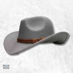 Chapeau cowboy femme gris élégant et stylé pour toutes occasions