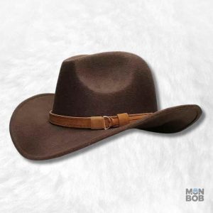 Chapeau cowboy marron pour femme élégant et stylé