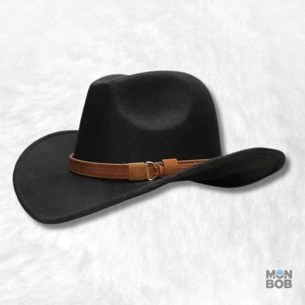 Chapeau cowboy femme noir élégant et stylé