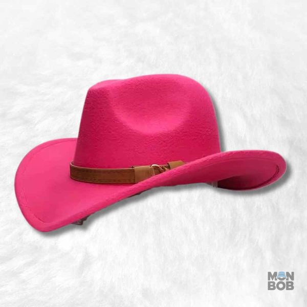 Chapeau cowboy femme rose élégant et stylé