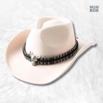 Chapeau cowboy en feutre blanc élégant et intemporel