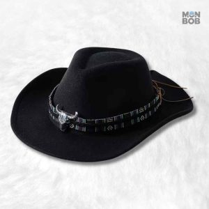 Chapeau Cowboy Feutre noir élégant et classique