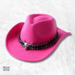 Chapeau Cowboy Feutre rose fuchsia élégant et tendance
