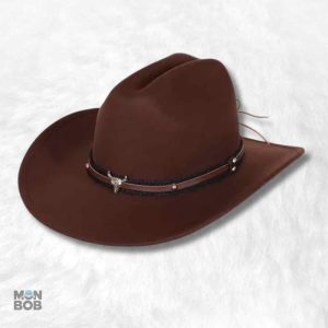 Chapeau cowboy marron pour homme, style western classique