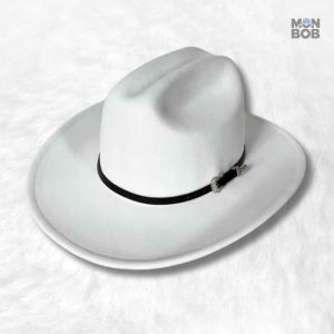 Chapeau Cowboy de Luxe blanc élégant pour un style raffiné