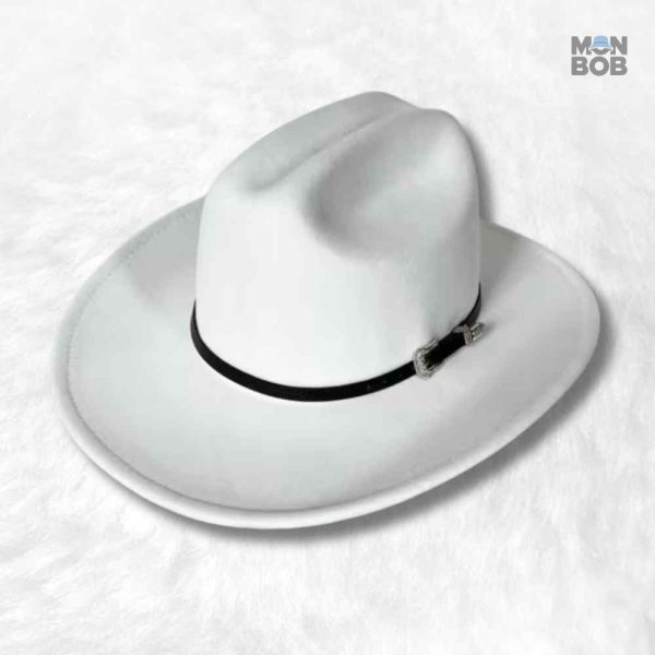 Chapeau Cowboy de Luxe blanc élégant pour un style raffiné