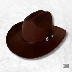 Chapeau Cowboy de Luxe marron élégant et raffiné