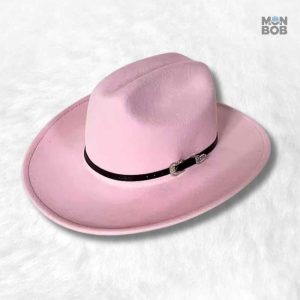 Chapeau Cowboy de Luxe rose pour un look élégant