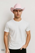 Chapeau rose style cowboy, accessoire de mode tendance