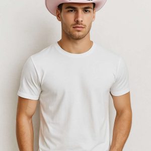 Chapeau rose style cowboy, accessoire de mode tendance