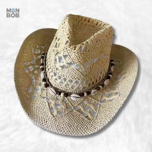 Chapeau Cowboy en Paille beige, accessoire de mode tendance
