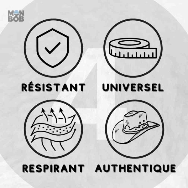 Chapeau de Cowboy blanc en paille élégante