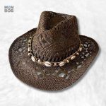 Chapeau Cowboy en Paille café, style western élégant