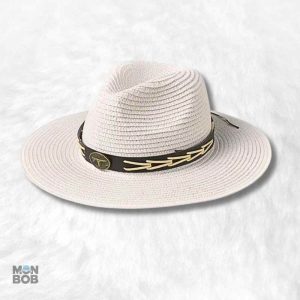 Chapeau cowboy paille homme blanc élégant et stylé