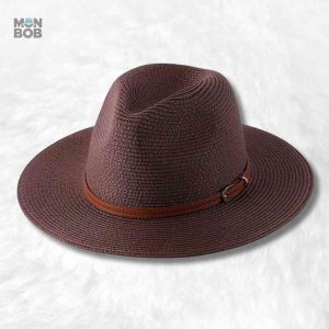 Chapeau de Paille Fedora Homme marron élégant et stylé