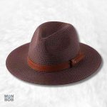 Chapeau de Paille Fedora marron élégant et stylé