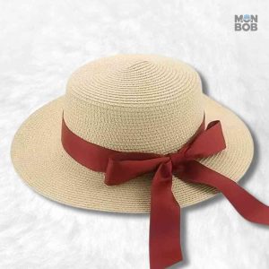 Chapeau de Paille Femme Chic crème élégant et tendance
