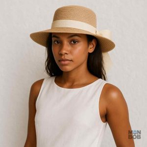 Chapeau été femme en paille beige