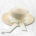 Chapeau de Paille Femme crème pour l'été