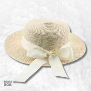 Chapeau de Paille Femme crème pour l'été