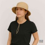 Chapeau estival pour femme, couleur beige, style élégant et léger