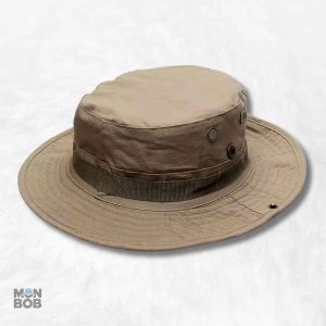 Chapeau militaire marron en tissu durable